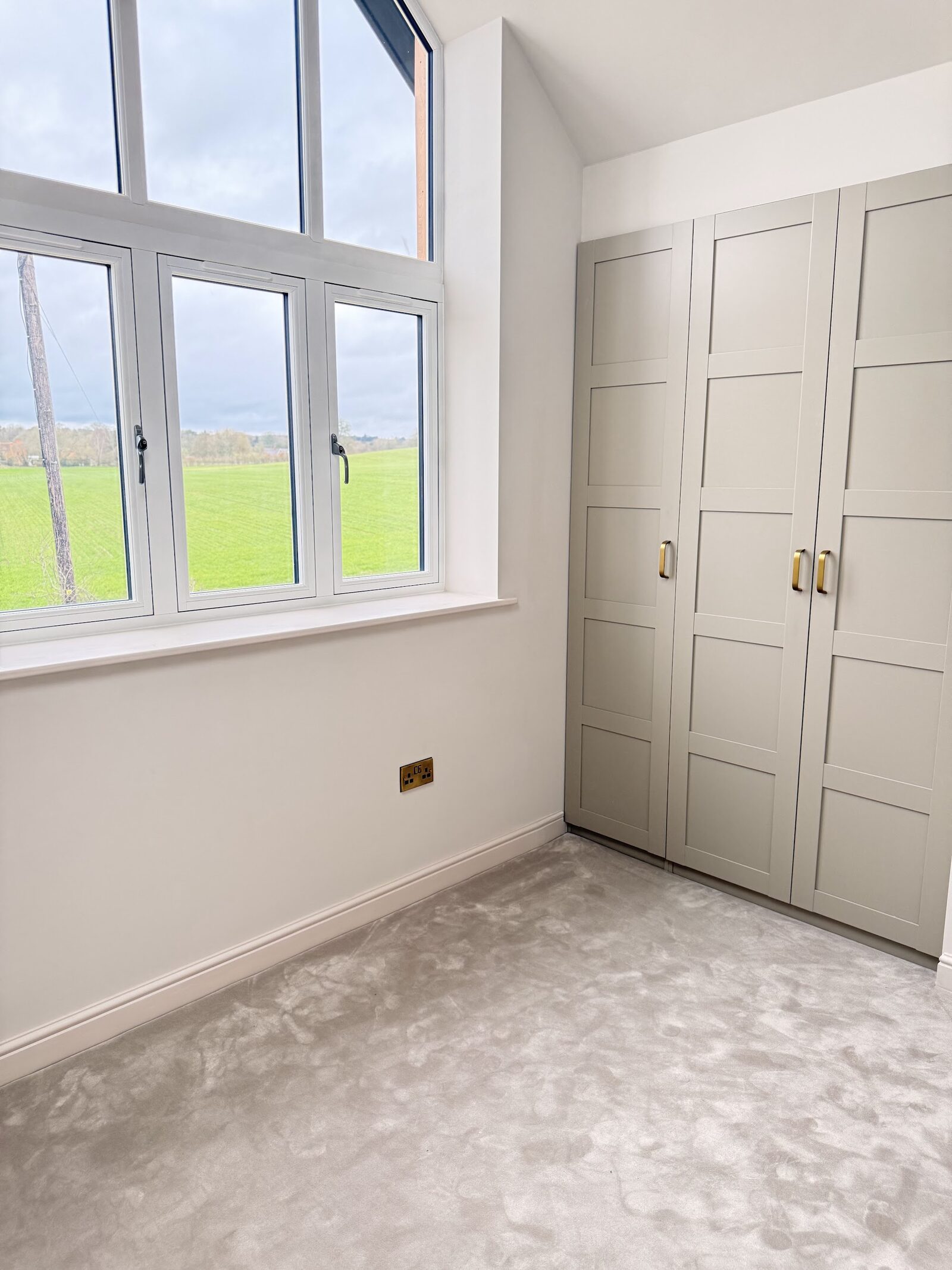 Post-construction cleanup in Your Area, lifting builders dust and marks out of a new-build bedroom carpet
